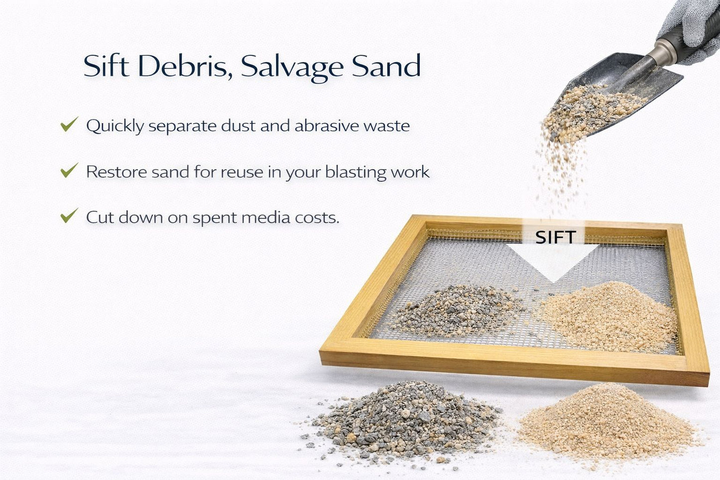 SANDBLASTKIT SAND FILTER/SIFTER STAINLESS MESH