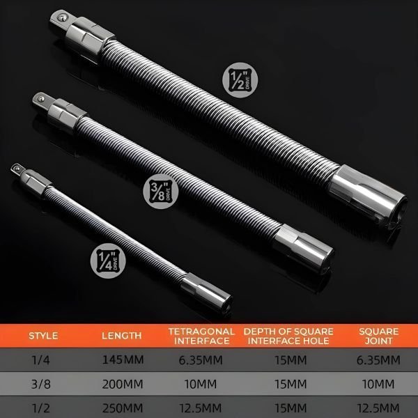 Electric Wrench Sleeve Universal Extension Rod - sandblaskit