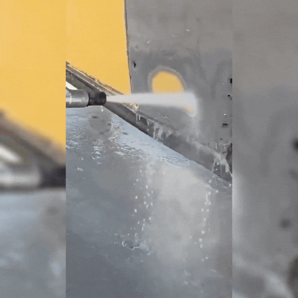 Carbide 600 stripping paint and coating from a large metal panel
